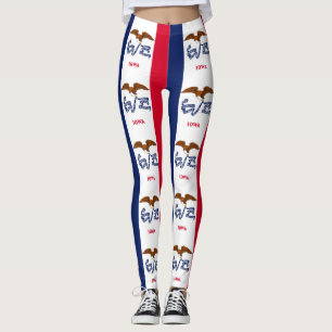 Leggings with flag of Iowa State, EUA