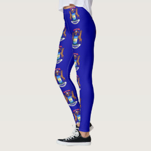 Leggings with flag of Michigan State, EUA