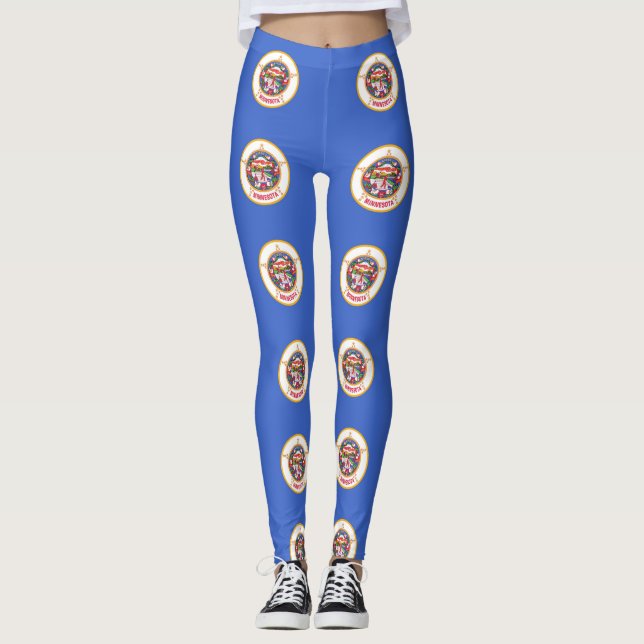 Leggings with flag of Minnesota State, EUA (Frente)