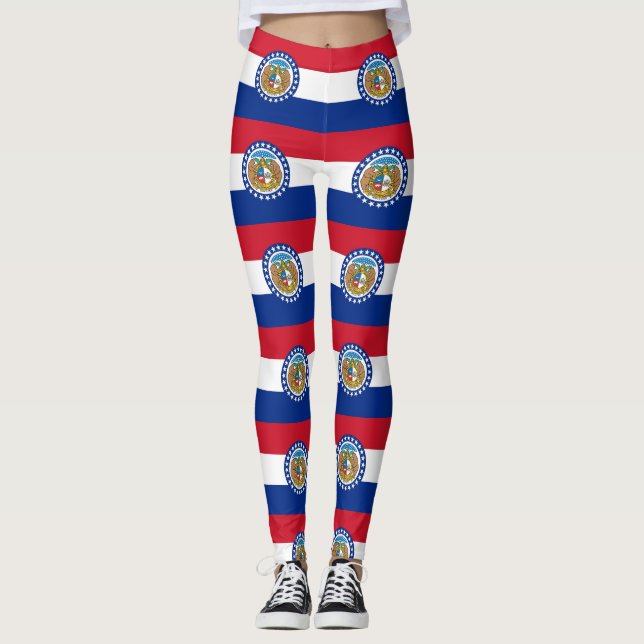 Leggings with flag of Missouri State, EUA (Frente)