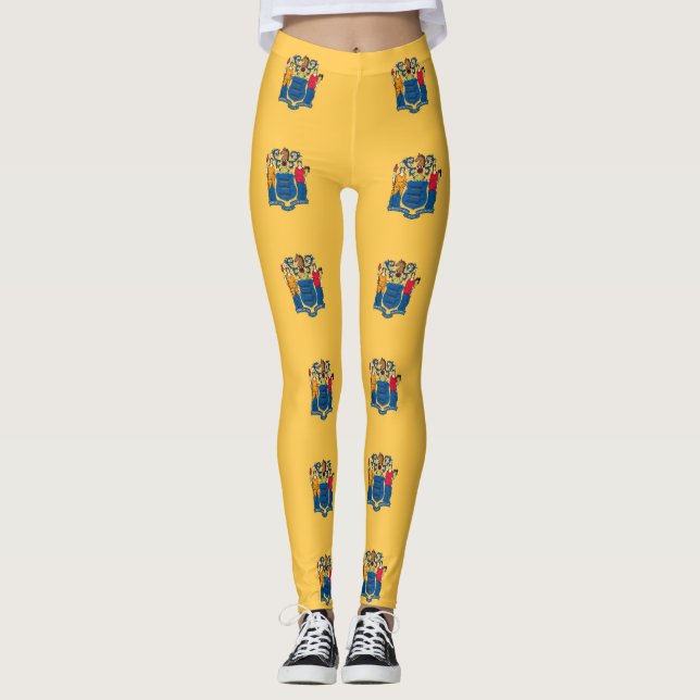 Leggings with flag of New Jersey State, EUA (Frente)
