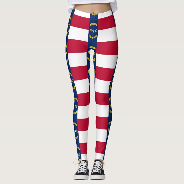 Leggings with flag of North Carolina State, EUA (Frente)