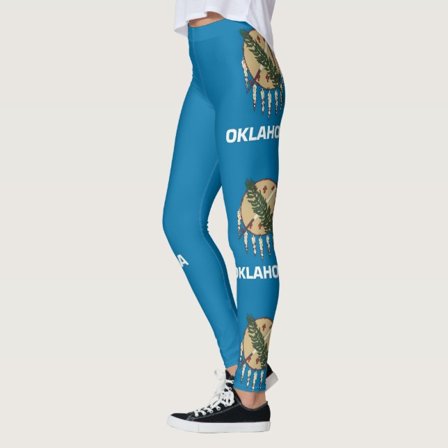Leggings with flag of Oklahoma State, EUA (Esquerda)