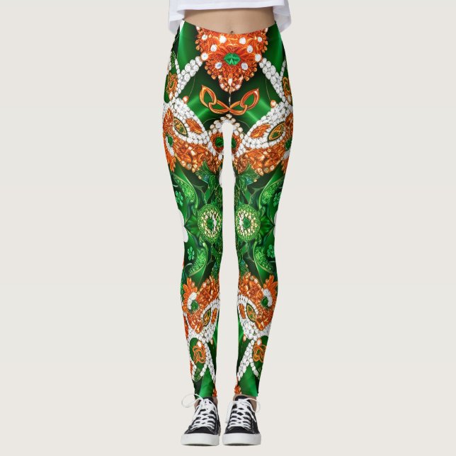 Leggings with Irish Colors design (Frente)