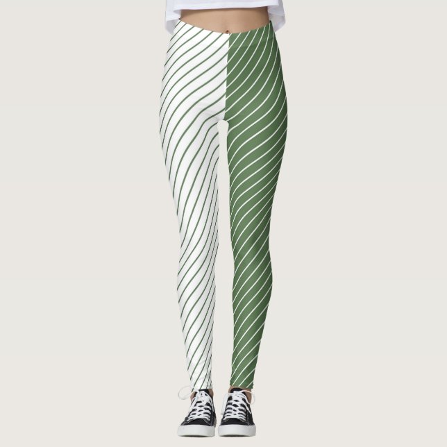 Leggings Women - Forest Green Pattern (Frente)