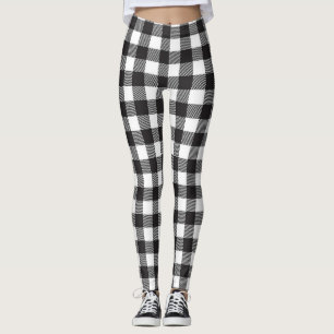 Leggings Xadrez Búfalo Preto e Branco