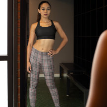 Leggings Xadrez Cinza Balmoral