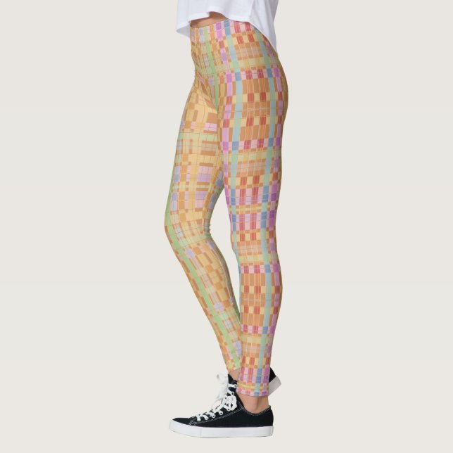 Leggings Xadrez e Pêssego (Esquerda)