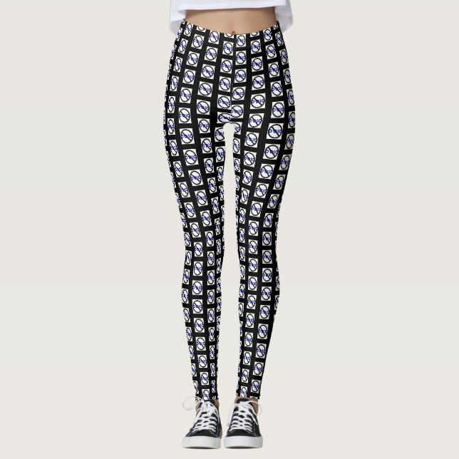 Leggings Xadrez Preto e Branco Sem Ódio (Frente)