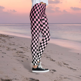 Leggings Xadrez Rosa Fade