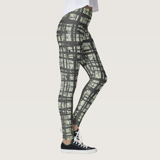 Leggings Xadrez Verde e Cinza (Direita)