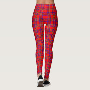 Leggings Xadrez Vermelho Retro