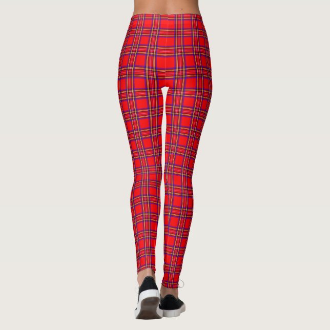 Leggings Xadrez Vermelho Retro (Verso)