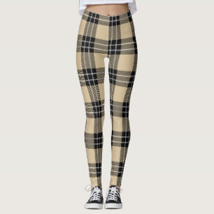 Leggings Xadrezes de bege/negro