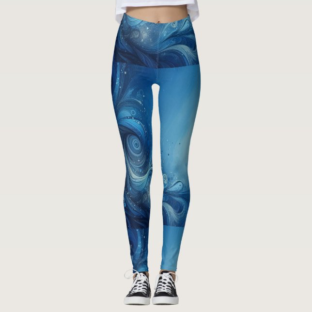 Leggings Yoga de Alta cintura com padrão único (Frente)