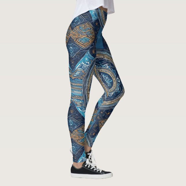 Leggings Yoga de Alta cintura com padrão único (Direita)