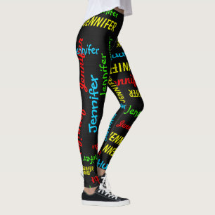 Leggings Yoga de Nome Repetitivo