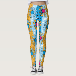 Leggings Yoga do estilo Synthwave/Vaporwave
