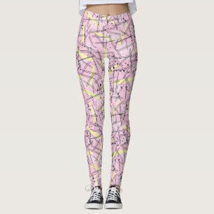 Leggings Yoga do estilo Synthwave/Vaporwave