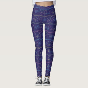 Leggings Yoga do estilo Synthwave/Vaporwave