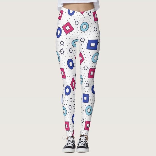 Leggings Yoga do estilo Synthwave/Vaporwave (Frente)