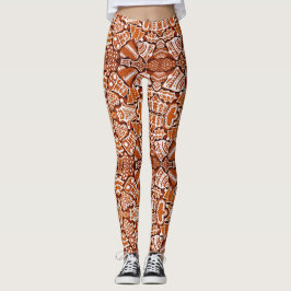 Leggings Yoga Pants Gingerbread Cookie