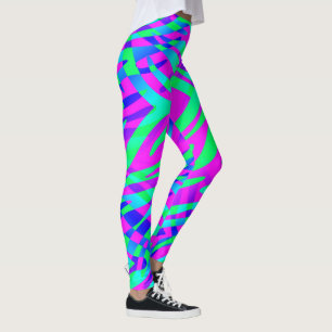 Leggings Zebra Coloridas Selvagens