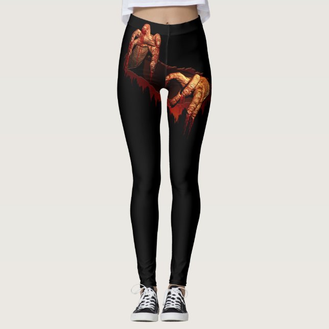Leggings Zombie assustadoras do Halloween (Frente)