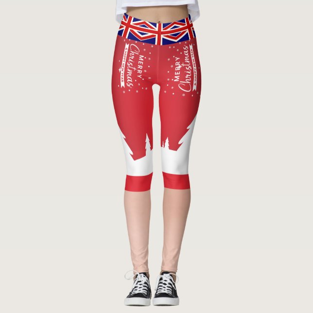Leggins, bandeira engraçada Reino Unido | Leggings (Frente)