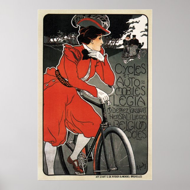 Legia Cycle Belgium Vintage Bicycle Poster Advert (Frente)