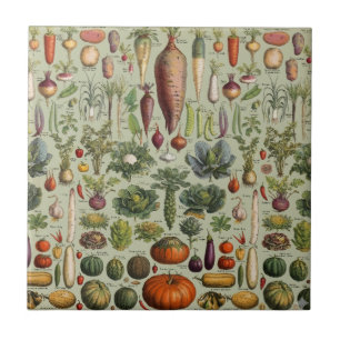 legumes de jardim francês botânico vintage