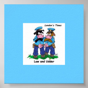 Lei & Vaca Muito Engraçada Cartoon Poster