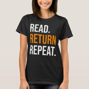 Leia Devolva Repita, camisa de amante de livro, Ca