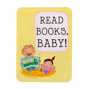 Leia livros, bebê! ímã