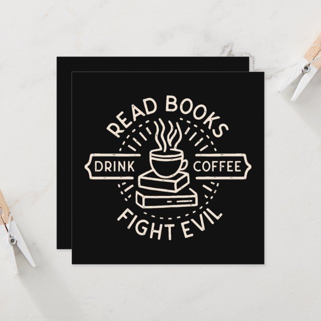 Leia livros para beber mau de luta de café (Frente/Verso In Situ)