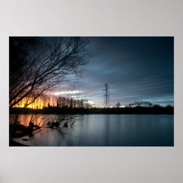 Leighton Buzzard Winter Sunrise (7797) Poster