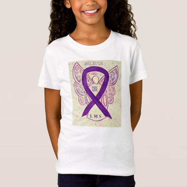 Leiomiosarcoma (LMS) Sensibilização Camisa Anjo Fi (Frente)