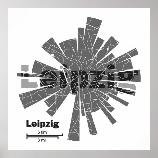 Leipzig Map Poster (Frente)