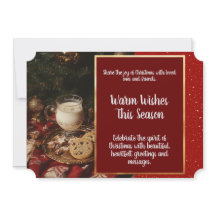 Leite Clássico e Cartão de Férias Planas de Cookie