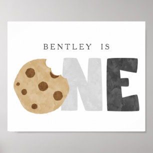 Leite e Cookies Primeiro Aniversário Poster