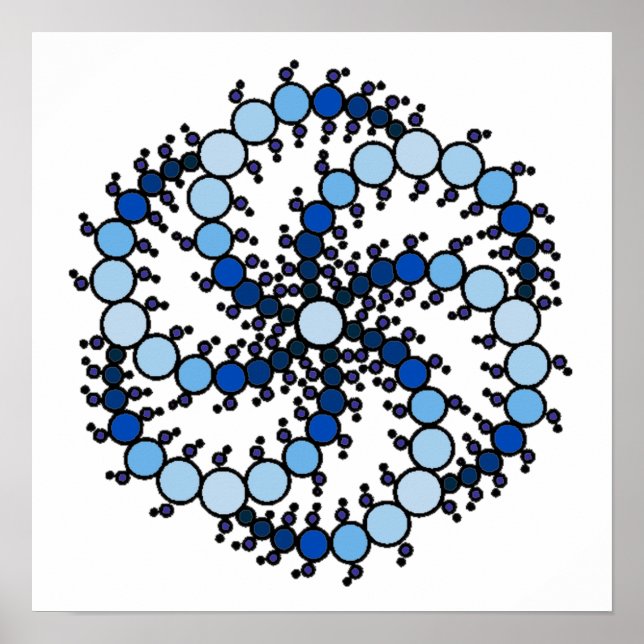 Leite Hill Blue Crop Circ Poster (Frente)