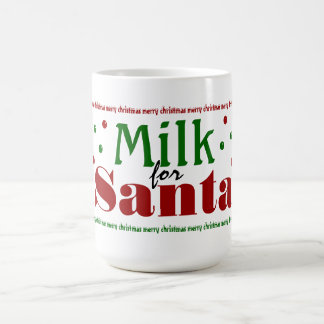 Leite para a caneca do papai noel