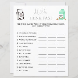 Leite Pense no Jogo Rápido