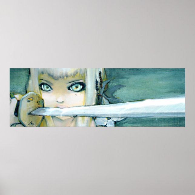 Leite Thiste Ninja Girl Art Poster (Frente)