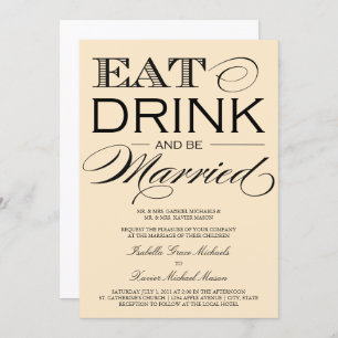 Leitelho Come, Bebe  Convite Para Casamento