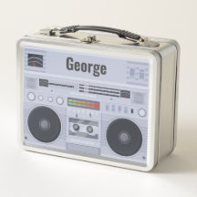 Leitor de cassetes de boombox retrô