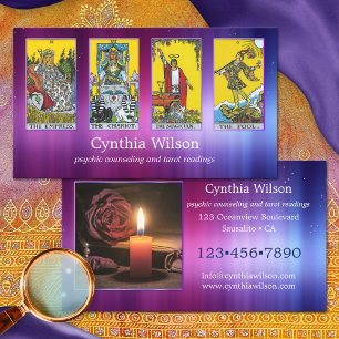 Leitor de Tarot Psíquico Cartão de Visita Foto