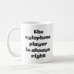 leitor de xilofone sempre caneca de café certa