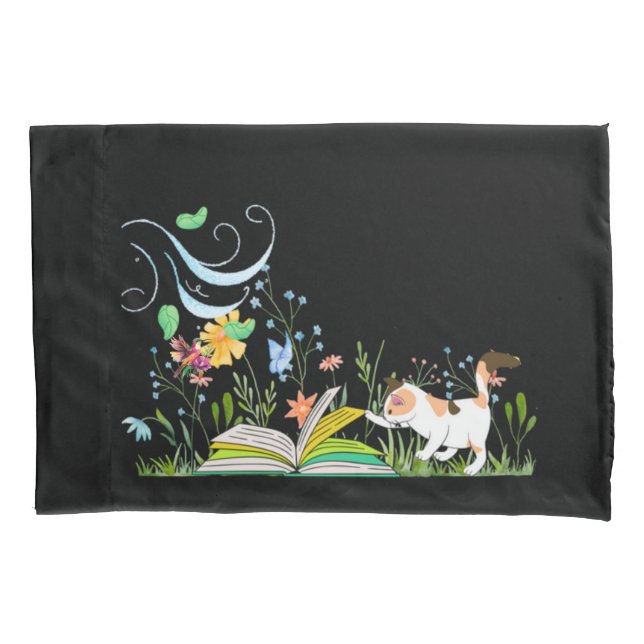 Leitura de Gatinho Bonito no Jardim (Frente)