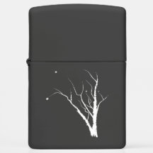 Leitura de Zippo Preto da Árvore Branca de outono